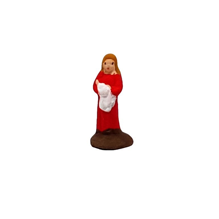 Pastore statuina Bimba 3,5cm di terracotta per presepe
