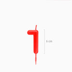CANDELA Nº1 ROSSA 6CM CERA 1 U