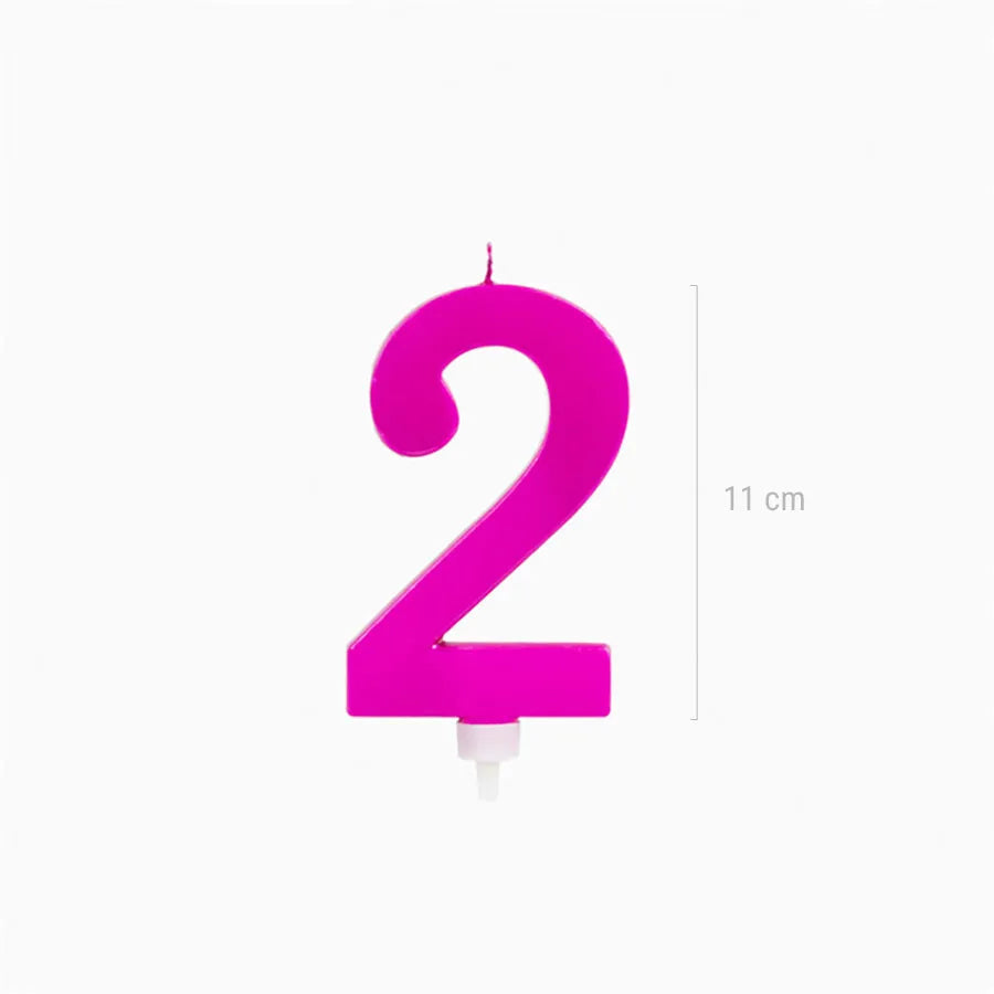 Candelina 15,5 cm Metallizzata Rosa n2