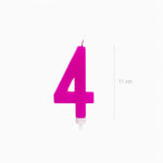 Candelina 15,5 cm Metallizzata Rosa n4