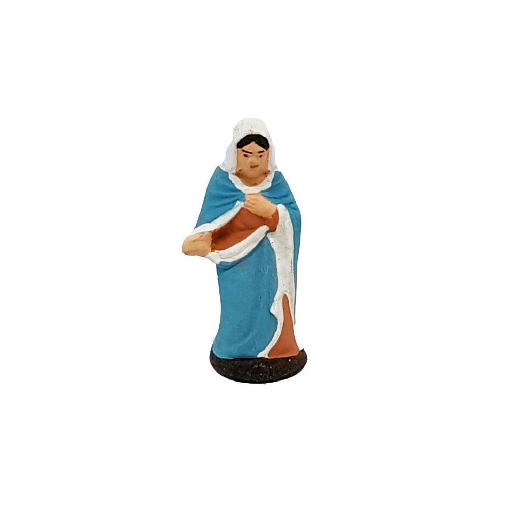 Pastore statuina Madonna 6cm di terracotta per presepe