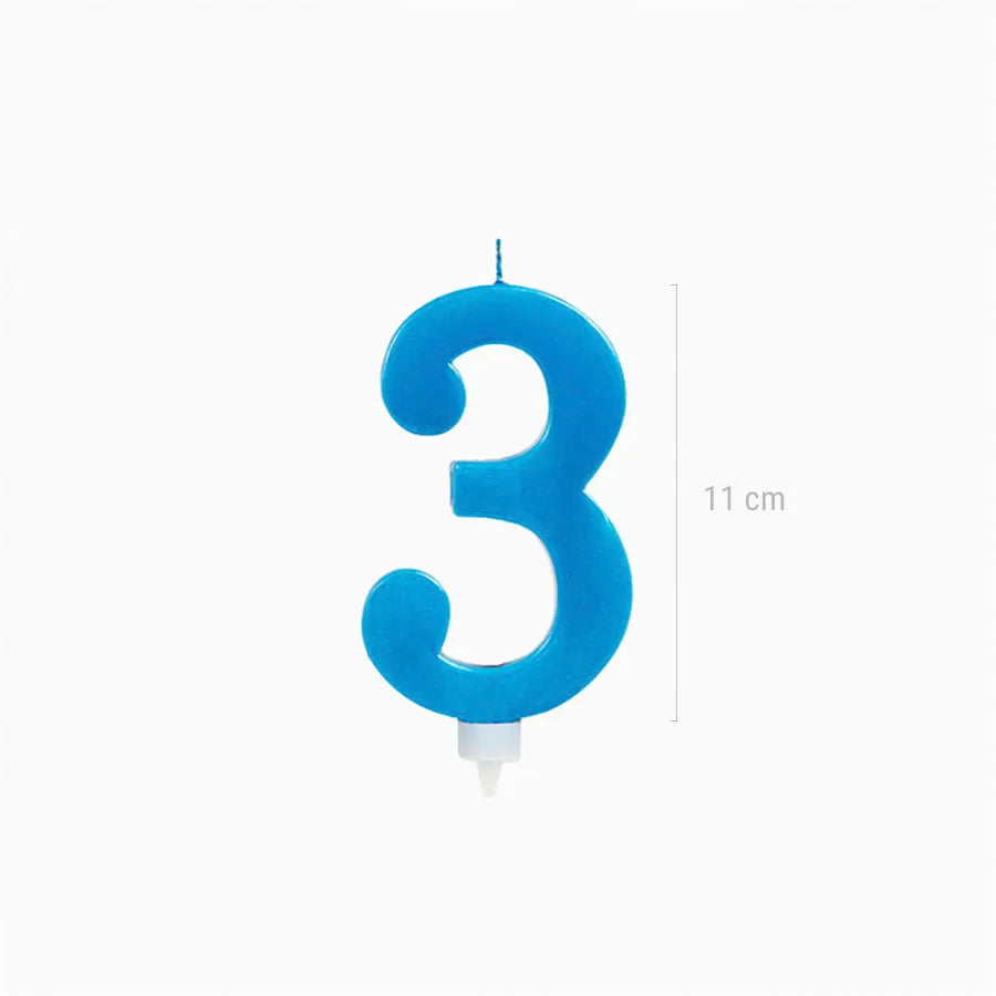 Candelina 15,5 cm Metallizzata Blu n3