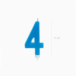Candelina 15,5 cm Metallizzata Blu n4