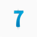 Candelina 15,5 cm Metallizzata Blu n7