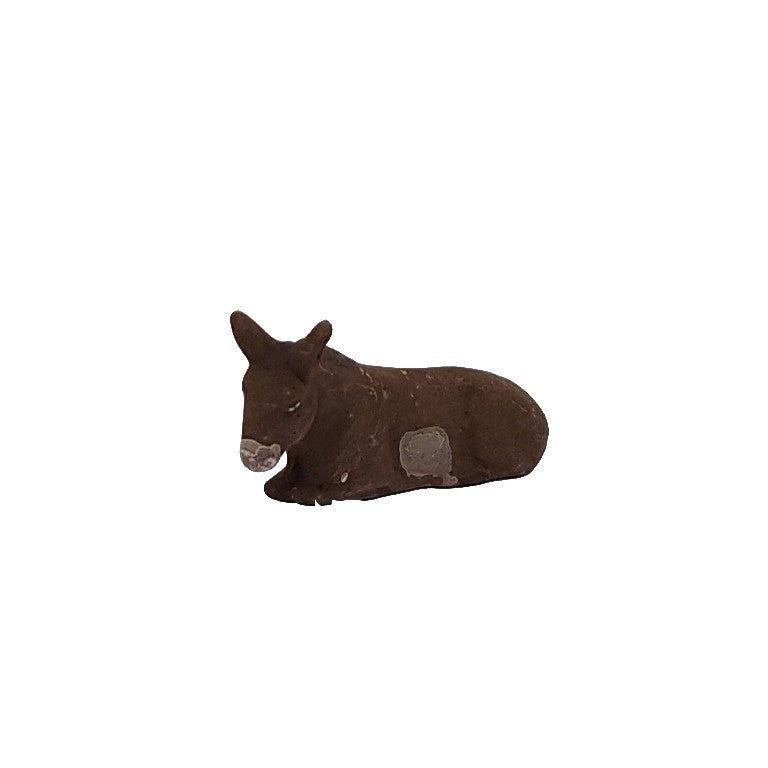 Pastore statuina Asino 6cm di terracotta per presepe