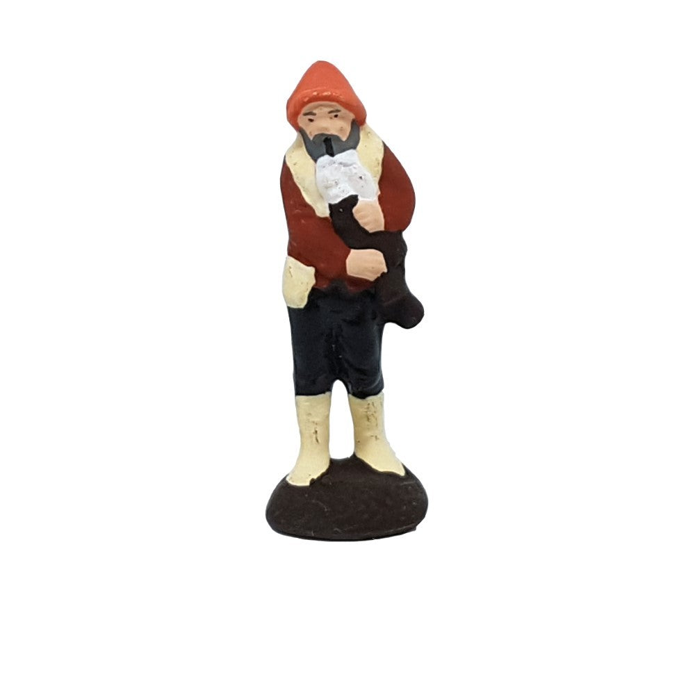 Pastore statuina Zampognaro 6cm di terracotta per pesepe