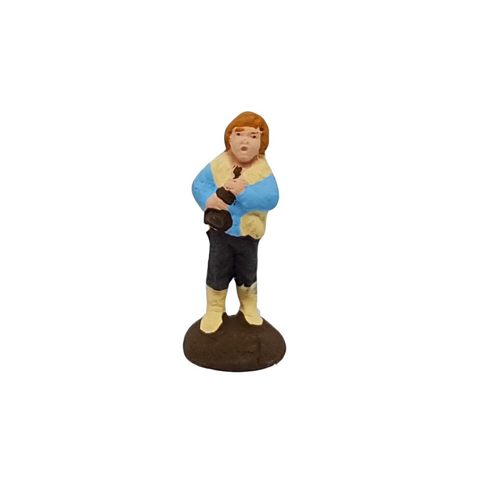 Pastore statuina Pifferaio 6cm di terracotta per presepe