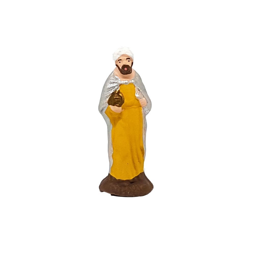 Pastore statuine Re Magio Bianco 6cm di terracotta per presepe