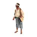 Pastore uomo orbo 35 cm vestito a mano