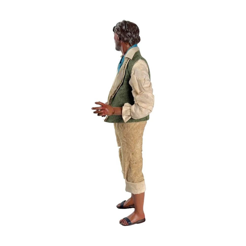 Pastore uomo 35 cm vestito a mano