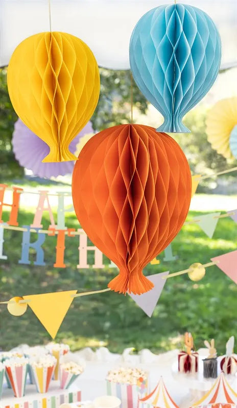 Set 2 decorazioni carta palloncini 25 cm festa party