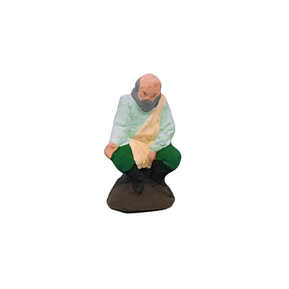 Pastore statuina Mendicante 6cm di terracotta per presepe