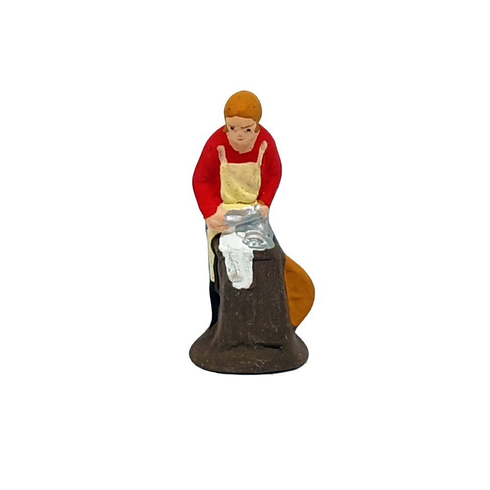Pastore statuina Arrotino 6cm di terracotta per presepe