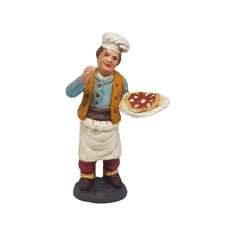 Pastore statuina Pizzaiolo 10 cm di terracotta per presepe