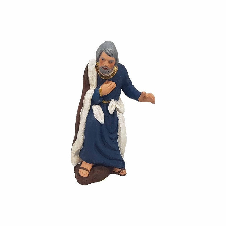 Pastore statuina San Giuseppe 10 cm di terracotta per presepe