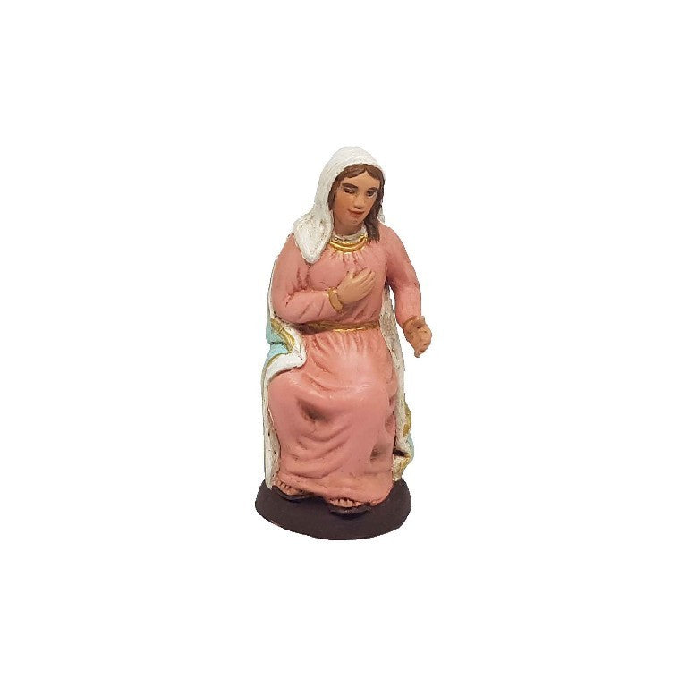 Pastore statuina Madonna 10 cm di terracotta per presepe