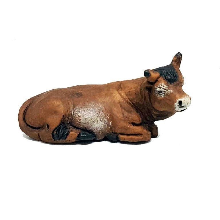 Pastori Statuina Bue 10cm di terracotta per presepe