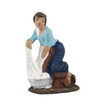Pastore lavandaia in ginocchio in terracotta 6 cm per presepe