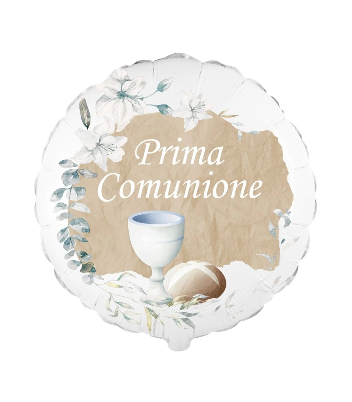 Palloncino mylar 18" 45 cm Prima Comunione sabbia