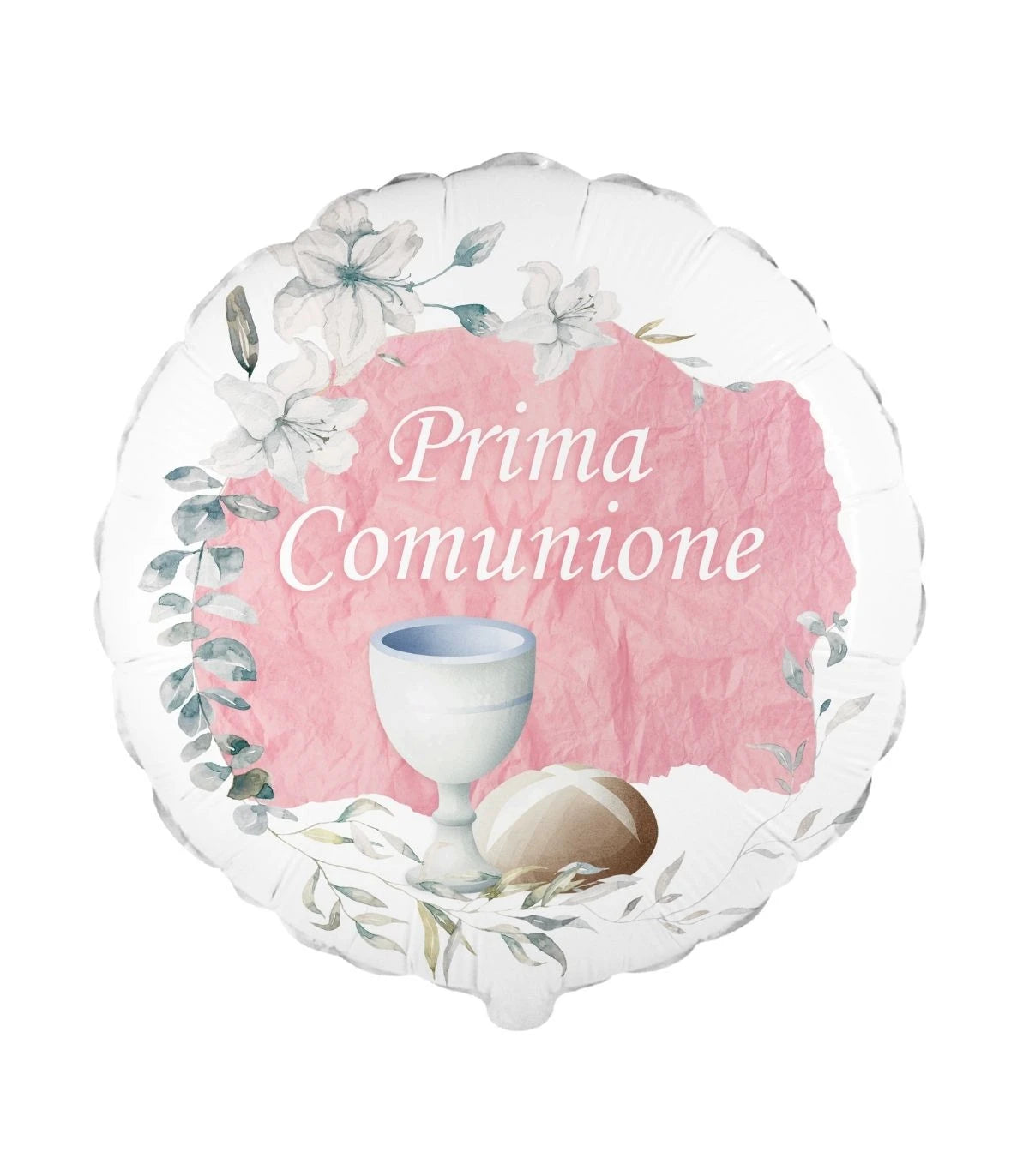 Palloncino mylar 18" 45 cm Prima Comunione rosa