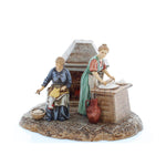Pastori Statuina Gruppo cucina 10 cm per presepe Landi Moranduzzo