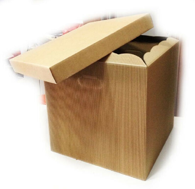 Scatola regalo trama onda colore Avana 400x340x340 cm