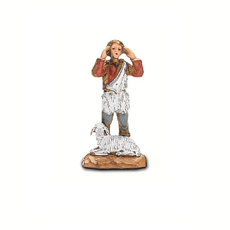 Pastore statuina Urlatore 3,5 cm di plastica Moranduzzo per presepe
