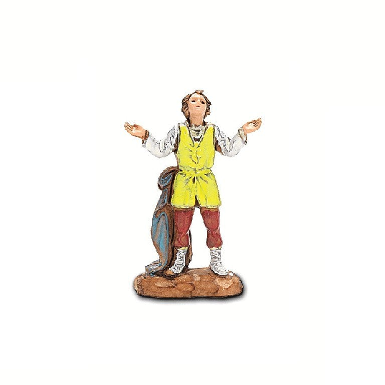 Pastore statuina Meravigliato 3,5 cm di plastica Moranduzzo per presepe