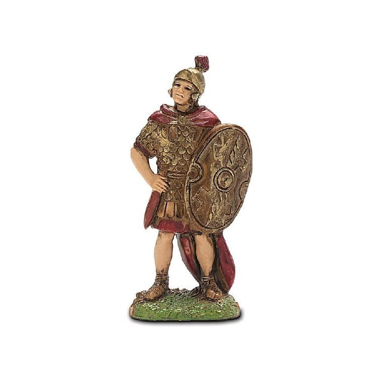 Pastore statuina Centurione con scudo 6 cm di plastica Moranduzzo per presepe