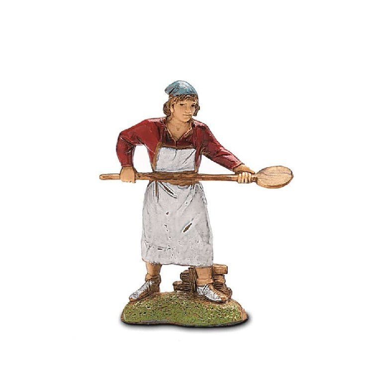Pastore statuina Fornaio 6 cm di plastica Moranduzzo per presepe