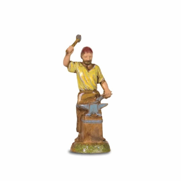 Pastore statuina Fabbro 6 cm di plastica Moranduzzo per presepe