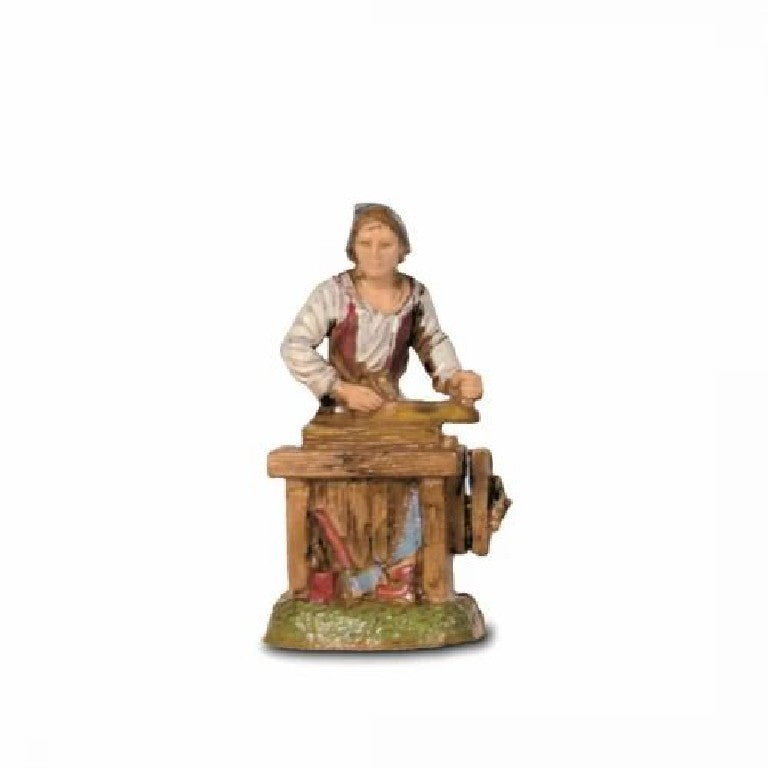 Pastore statuina Falegname 6 cm di plastica Moranduzzo per presepe