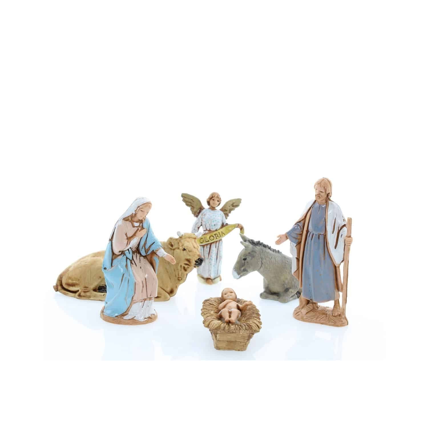 Pastori Statuine Natività 6 soggetti 6,5 cm per presepe Landi Moranduzzo