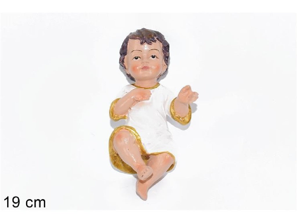 Pastore Statuetta Gesù Bambino 19 cm in Plastica per presepe campana e natività