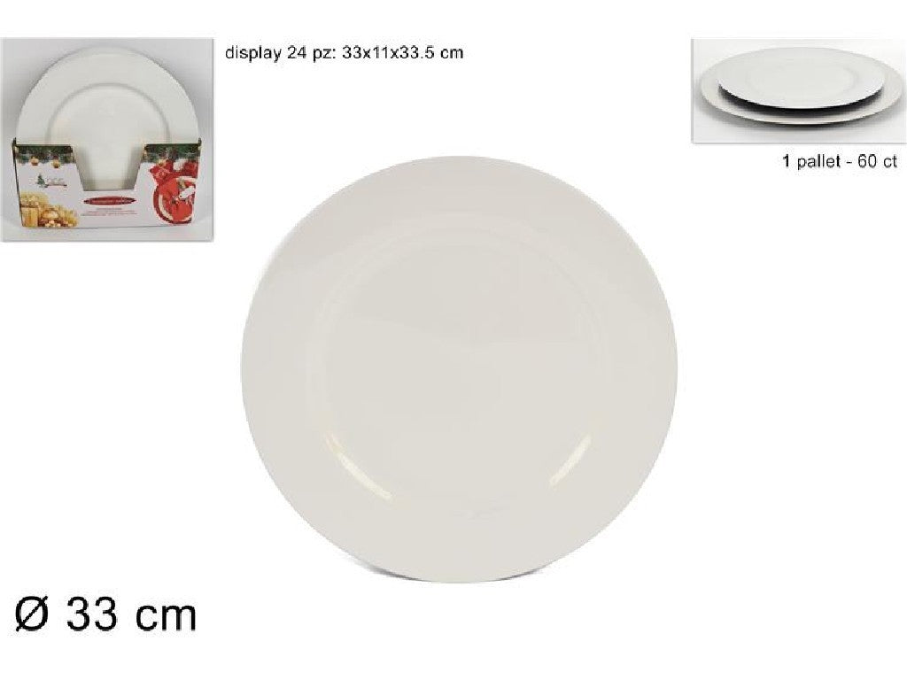 Sottopiatto di plastica Bianco 33 cm natalizio 33 cm 1Pz