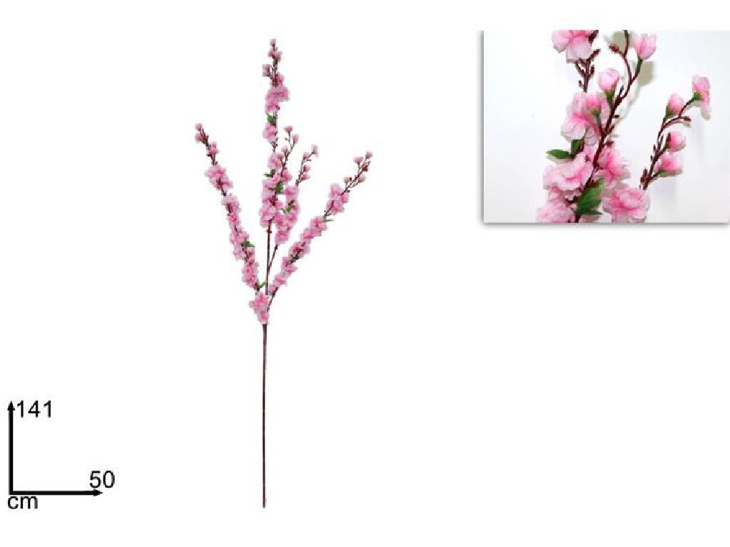 Ramo di Pesco con fiori Rosa 140 cm