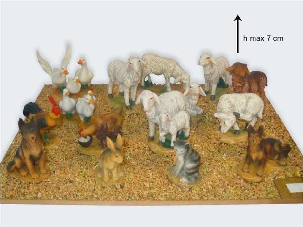 Pastori Statuine Animali in plastica 7 cm grandi per presepe 1Pz