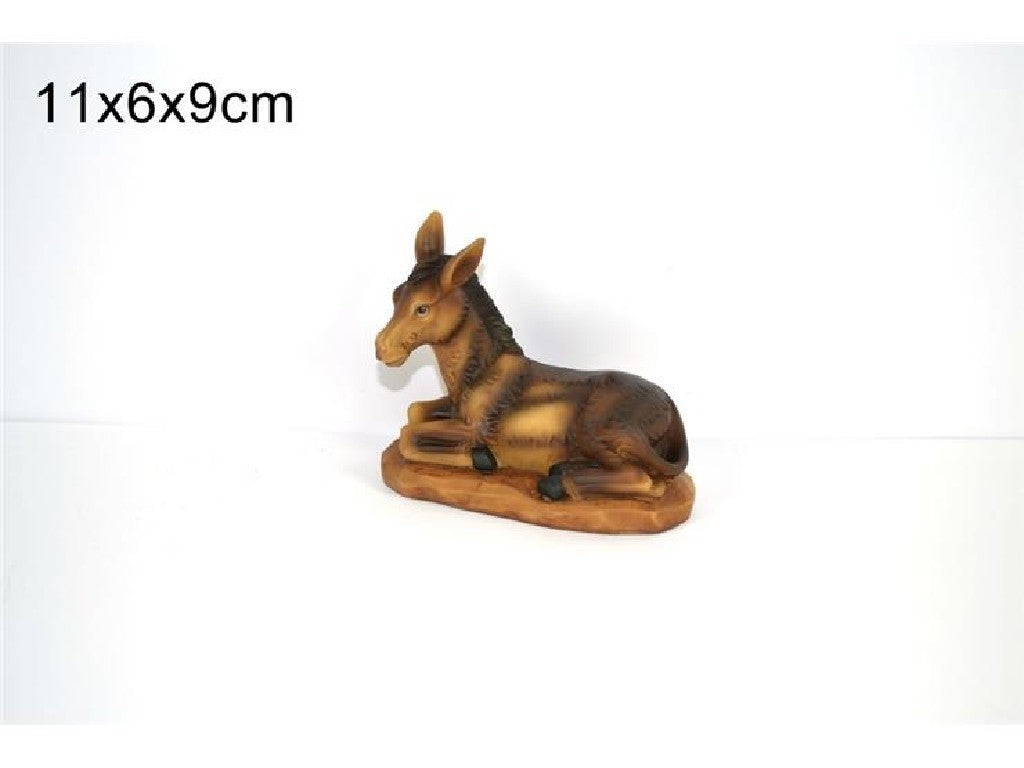 Statuina Asinello 11 cm di plastica per presepe