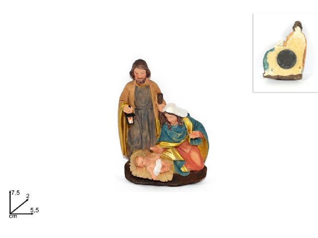 Statuine Natività con calamita 7,5 cm in plastica