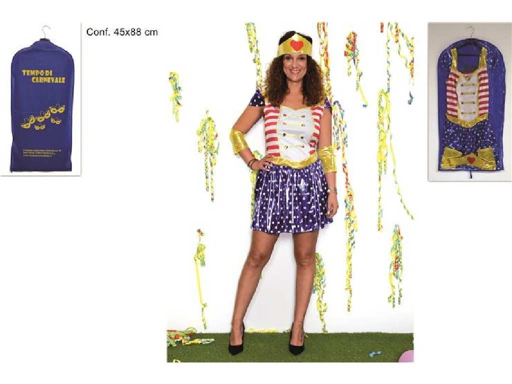 Travestimento costume di carnevale vestito america per adulti