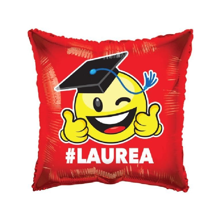 Palloncino per laurea Smile con Tocco 18" quadrato