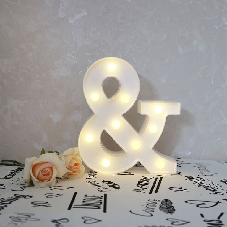 Lettera & e commerciale luminosa con luci led 16 cm