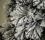 Albero di Natale Carey bianco innevato H210 cm montaggio a gancio