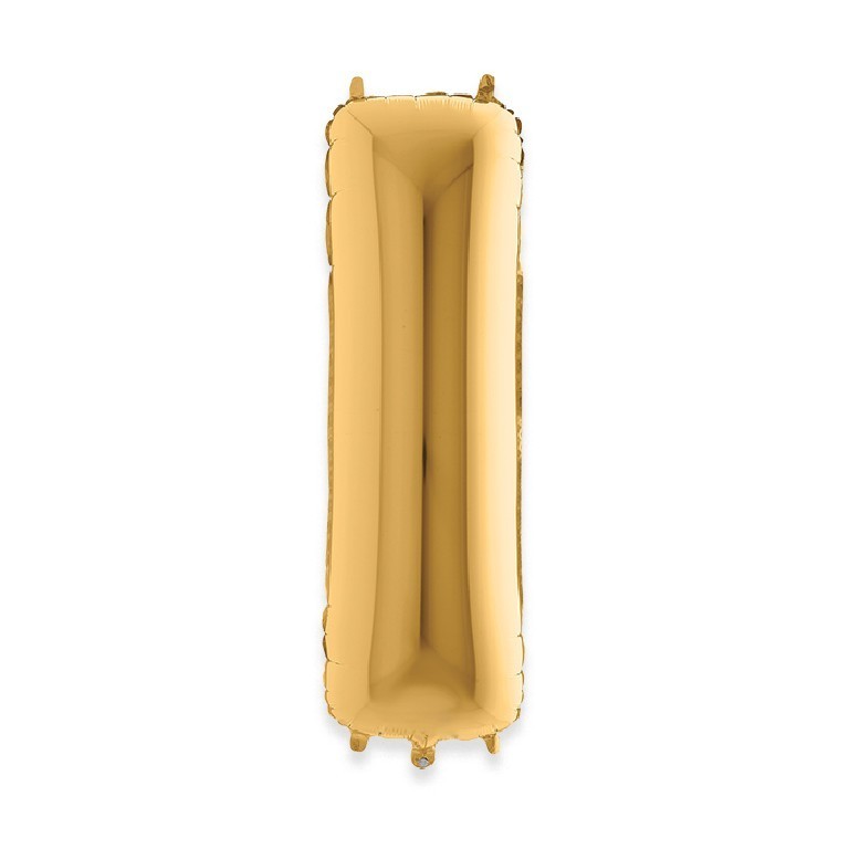 Palloncino Mylar Foil Lettera I colore ORO 40" 102 cm