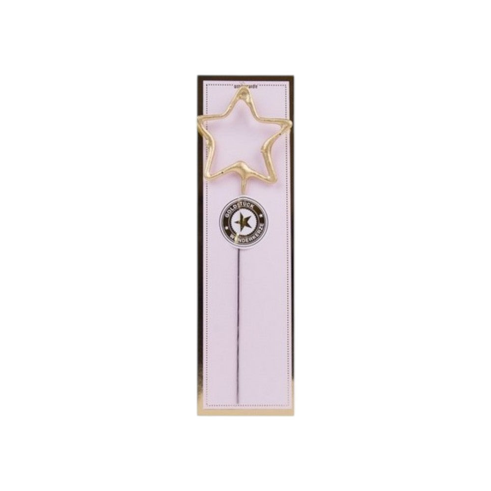 Candelina stellina scintillante per compleanno Wondercandel Stella Gold Oro