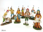 Statuina Pastori di resina 29cm per presepe 1Pz