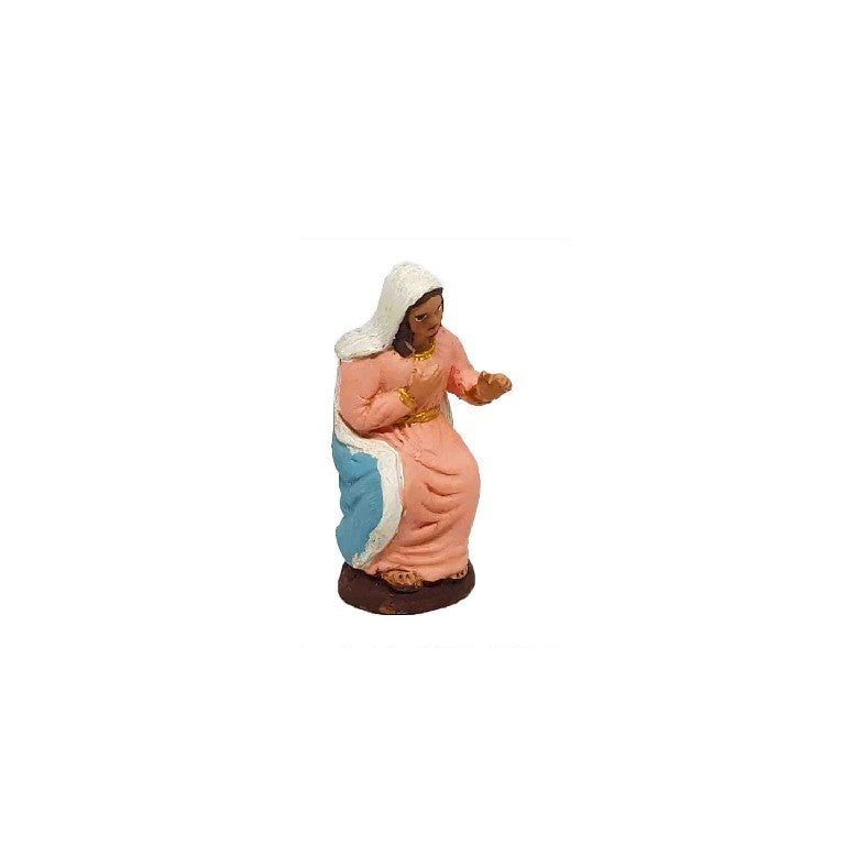 Pastori Statuina Madonna terracotta cm 7 artigianali in terracotta per presepe