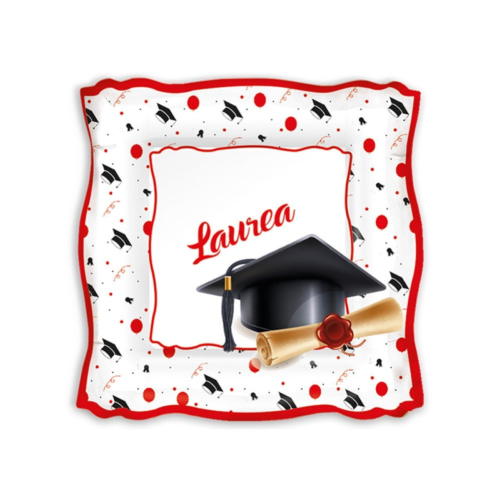 Piatti di carta 19cm La Mia Laurea 8pz