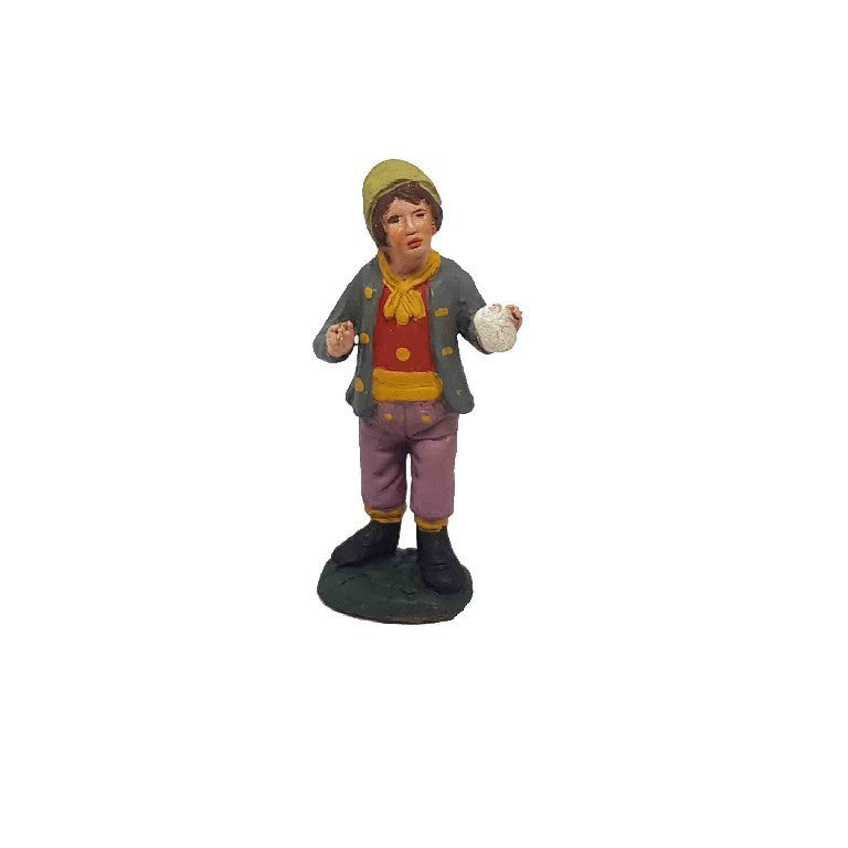 Pastore statuine Uomo con bicchiere 7cm di terracotta per presepe