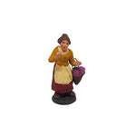 Pastore statuina Donna con Uova 7cm di terracotta per presepe